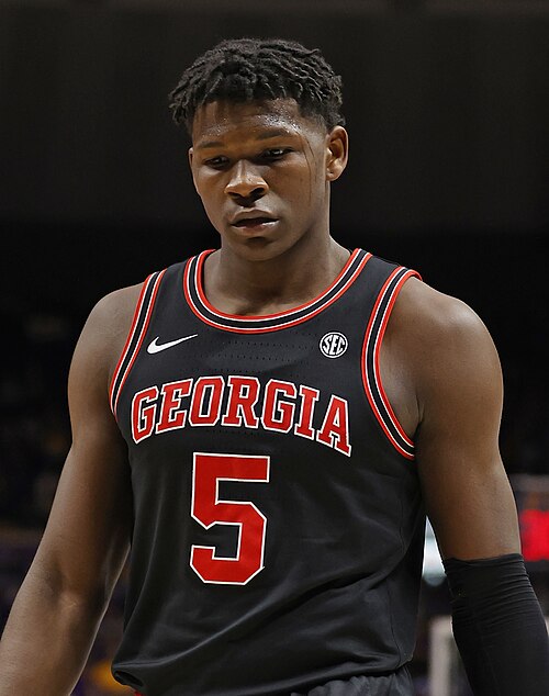 Anthony Edwards in a Georgia Bulldogs uniform in 2020. Player photograph, not card artwork.